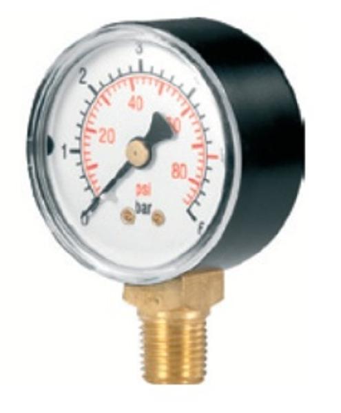 Manometer Anschluss unten