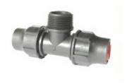 T - Stück Schraubkupplung 16 mm mit 1/2" AG